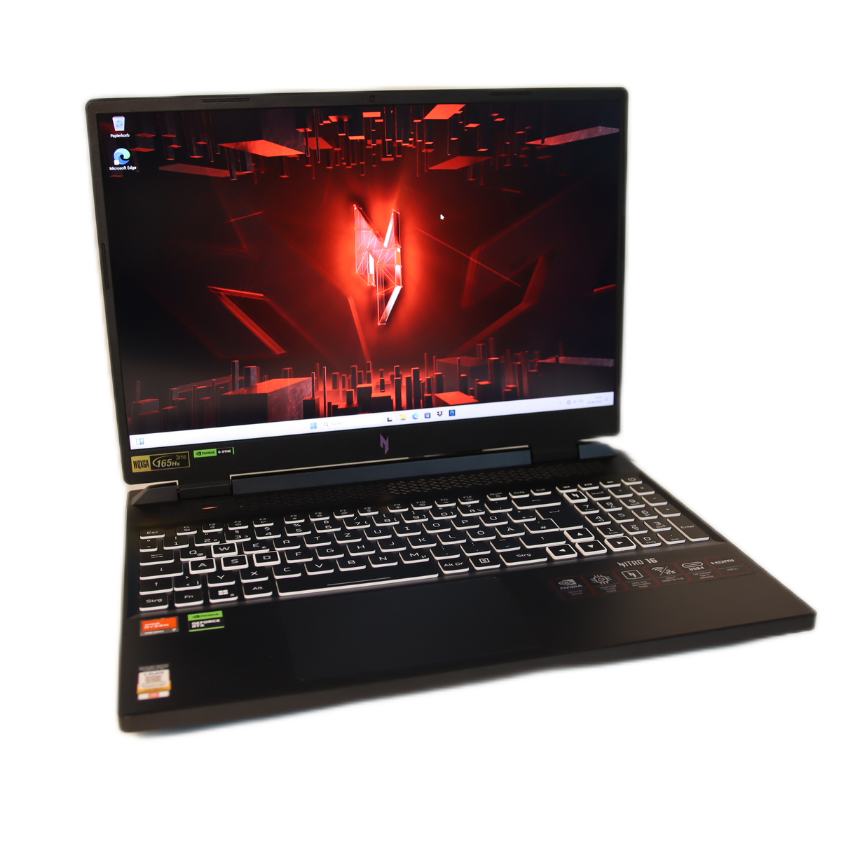 Acer Nitro 16 AN16-41-R0QU 16 Zoll 1TB SSD AMD Ryzen 7840HS 16GB RAM NVIDIA GeForce RTX 4070 Gaming Laptop - Schwarz