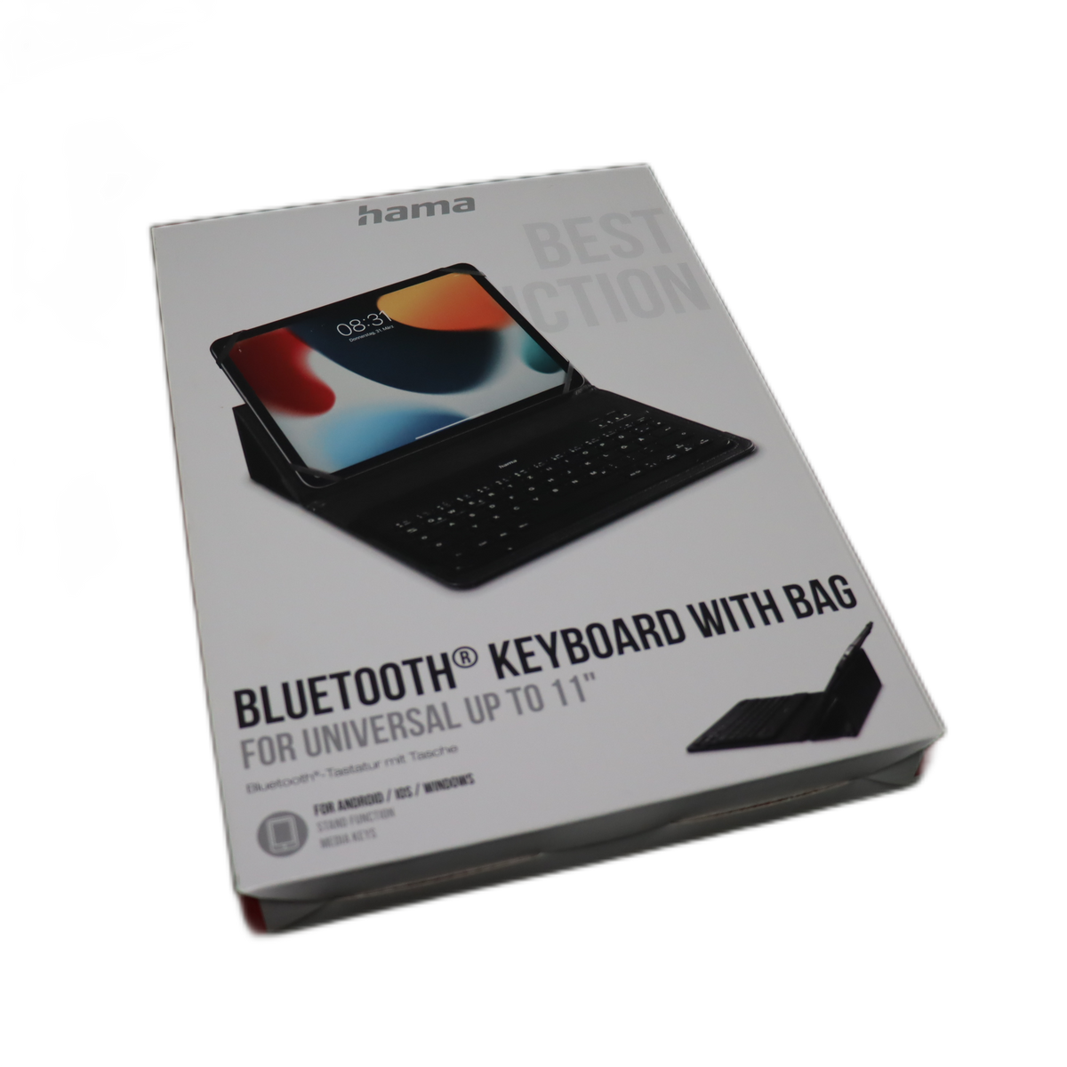 Bluetooth®-Tastatur mit Tablet-Tasche "KEY4ALL X3100", Schwarz, QWERTZ