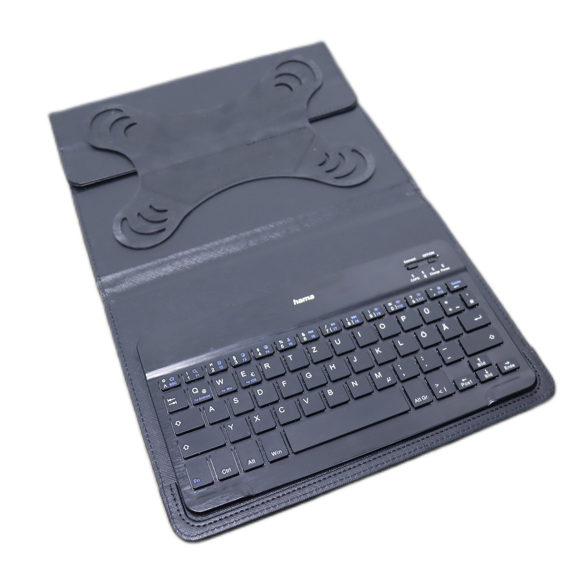 Bluetooth®-Tastatur mit Tablet-Tasche "KEY4ALL X3100", Schwarz, QWERTZ