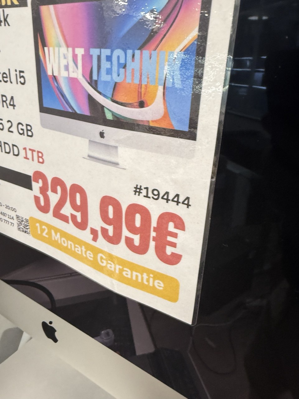 Apple iMac 21,5 Zoll 4K, Intel i5 3.0 GHz, 8GB RAM