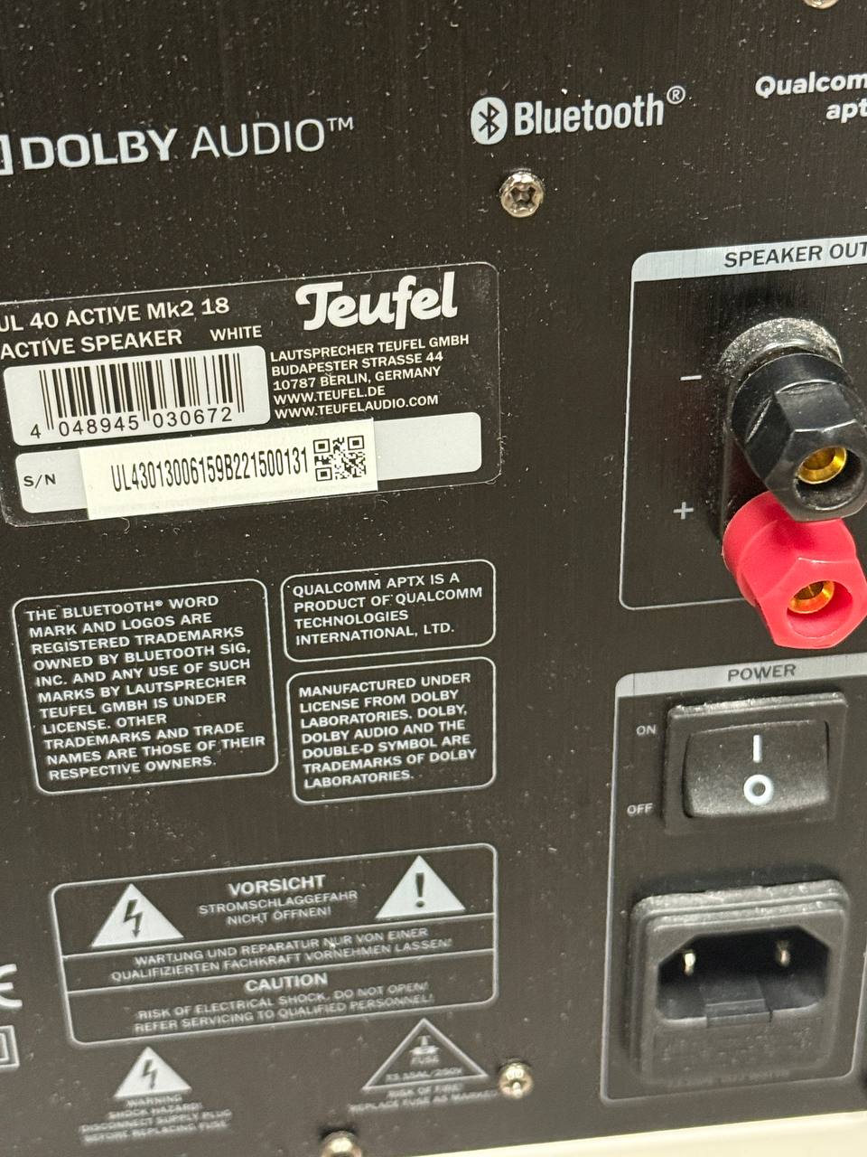 Teufel UL 40 ACTIVE Mk2 18 Standlautsprecher, weiß