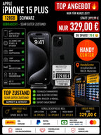 Apple iPhone 15 Plus 128GB Schwarz