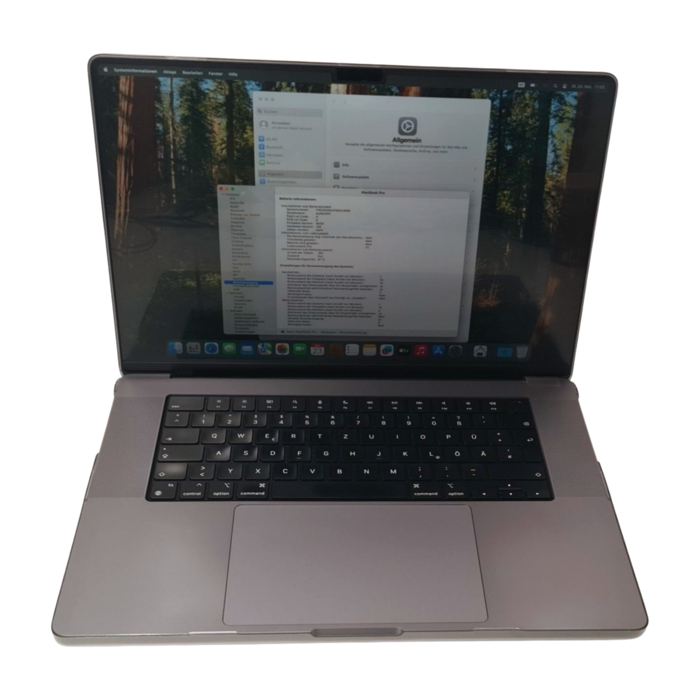 Apple MacBook Pro 16" (2023) M2 Pro 19-Core GPU 3,48 GHz 16GB Ram 500GB SSD macOS Sequola Zyklen 185 Zweitbild