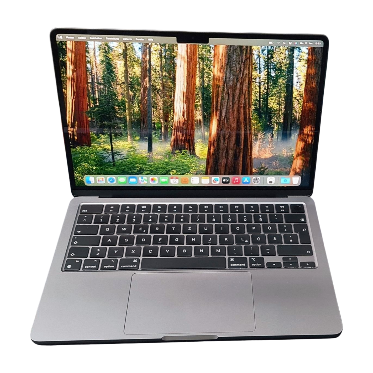 MacBook Air, 13 Zoll, 2024, Space Grau, M3, 8-Core CPU, 8-Core GPU, 16 GB, 256 GB SSD Zyklen 170