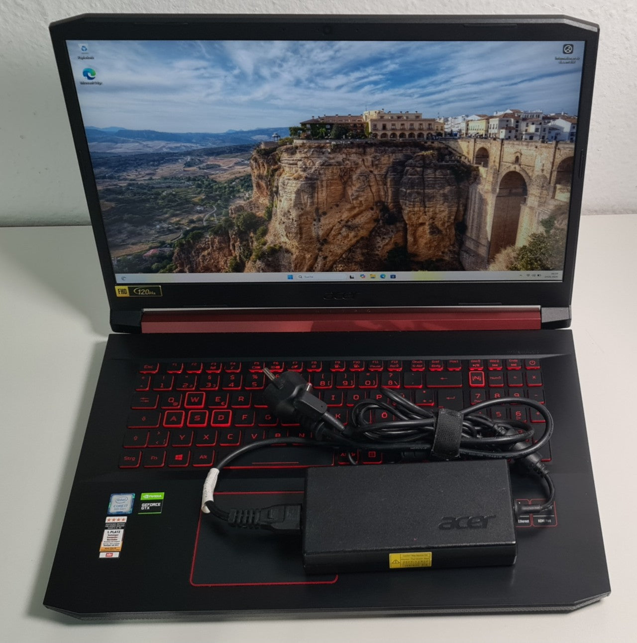 NVIDIA GeForce GTX 1660 Ti 6GB Acer Nitro 5 Full HD 120 Hz i7-9750H 12x2,60GHz 11 Gen 16GB RAM 3TB SSD Win11