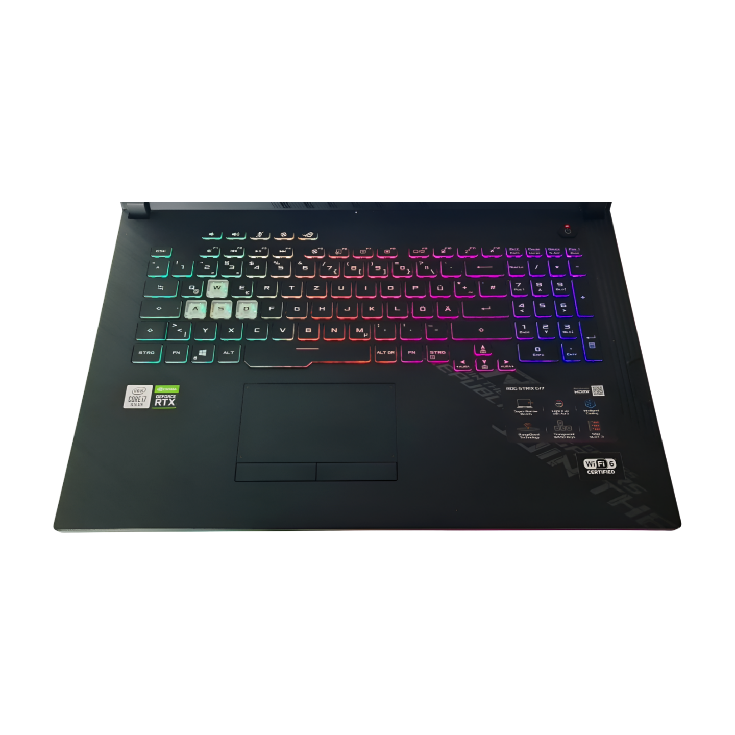 RTX 2070 8GB ASUS ROG Strix G712LW 17,3" 144Hz i7-107500H 12x2,6GHz 16GB Ram 1TB SSD Win11