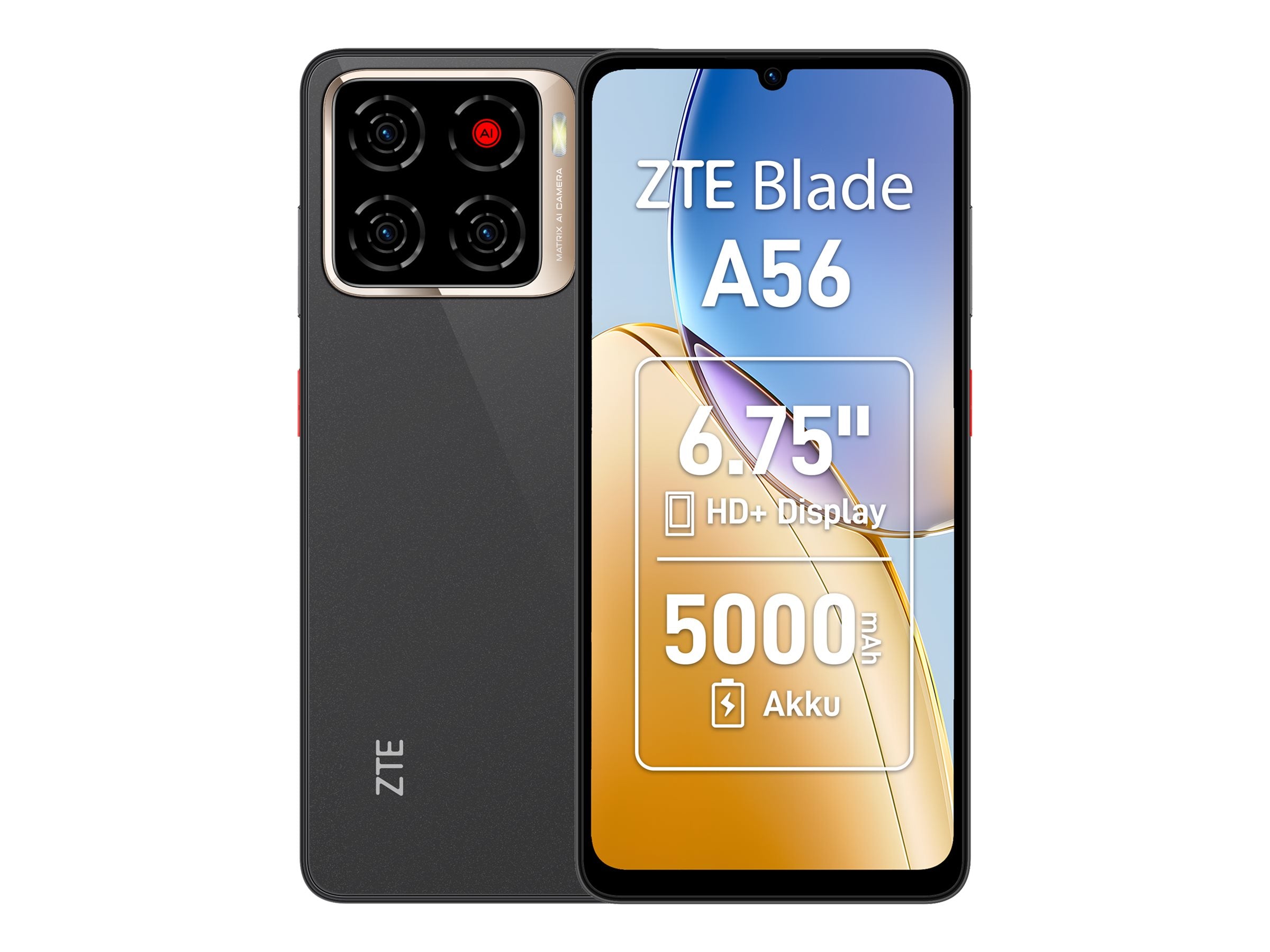 ZTE Blade A56 64GB Speicher 4GB RAM Schwarz Black Hauptbild