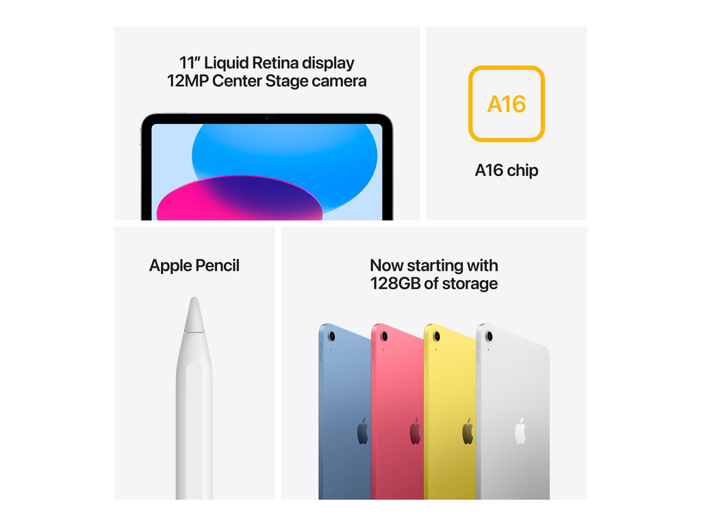 Apple iPad A16 Wi-Fi + Cellular 128GB Silber