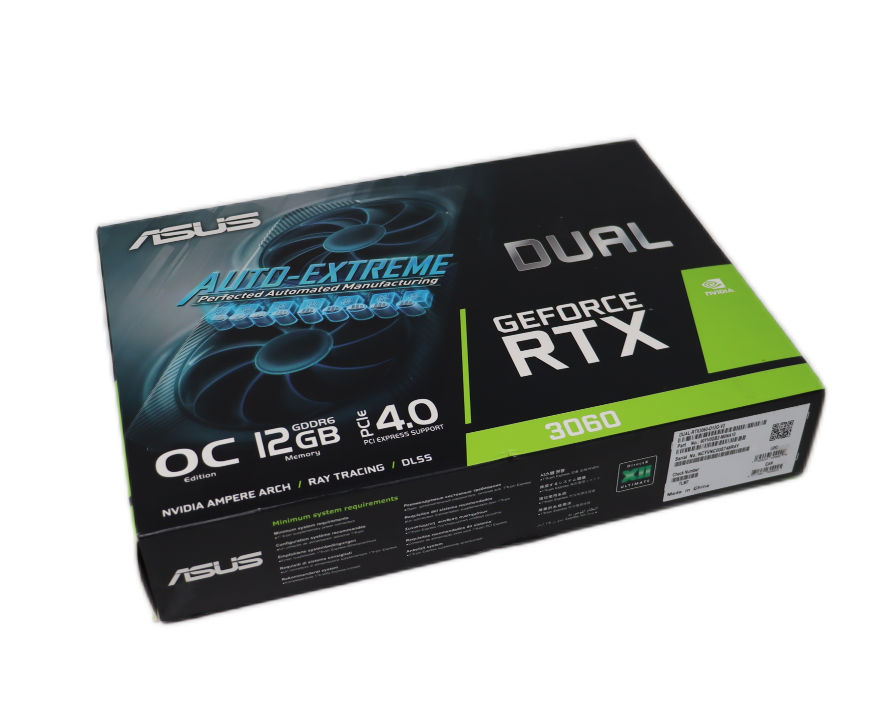 ASUS Dual -RTX3060-O12G-V2 NVIDIA GeForce RTX 3060 12 GB GDDR6