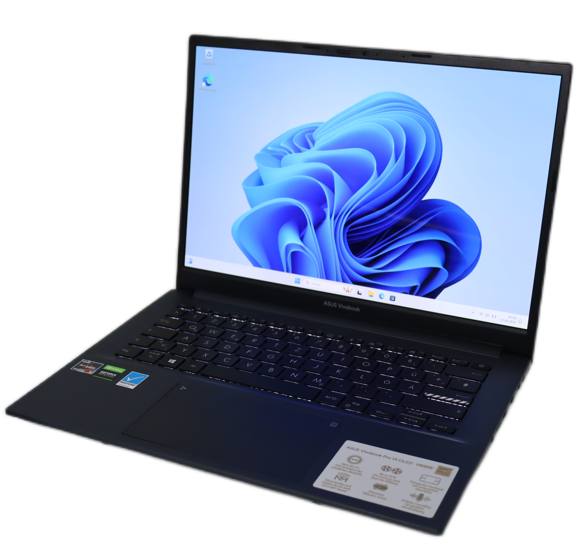 ASUS VivoBook Pro 14 M3401Q 14 Zoll AMD Ryzen 5 5600H 3,30GHz 512GB SSD 16GB RAM RTX 3050 Win11 141340 ---- SN: M8N0CX28K765477