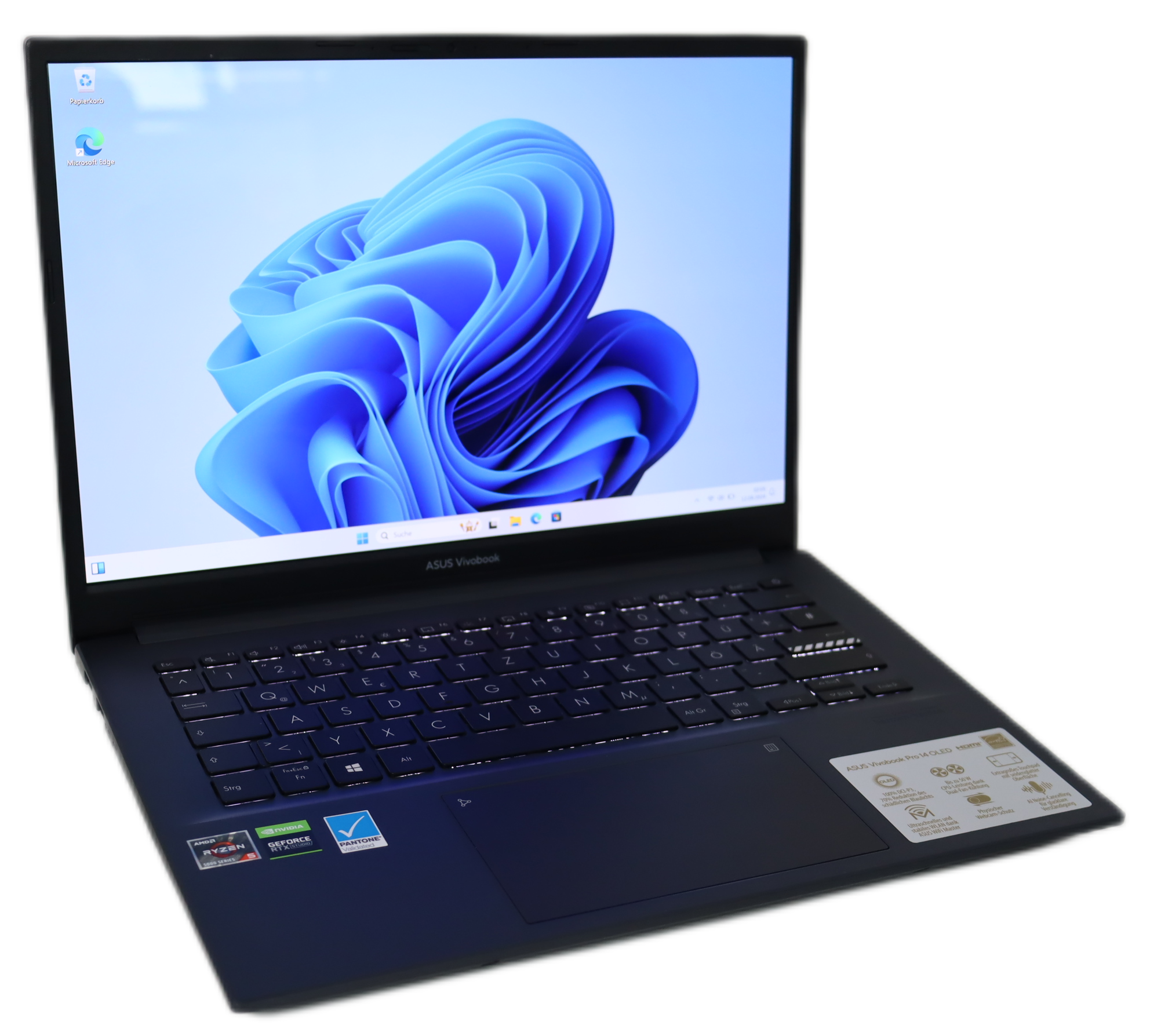 ASUS VivoBook Pro 14 M3401Q 14 Zoll AMD Ryzen 5 5600H 3,30GHz 512GB SSD 16GB RAM RTX 3050 Win11 141340 ---- SN: M8N0CX28K765477
